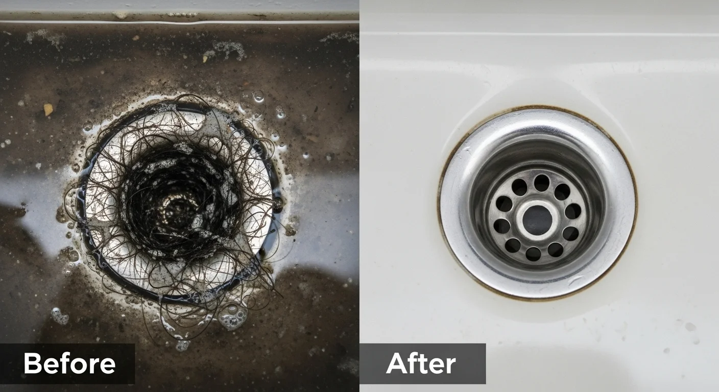 Professional Drain Cleaning Service by Ocean Pier Plumbing in Oceanside CA - Before and After Results