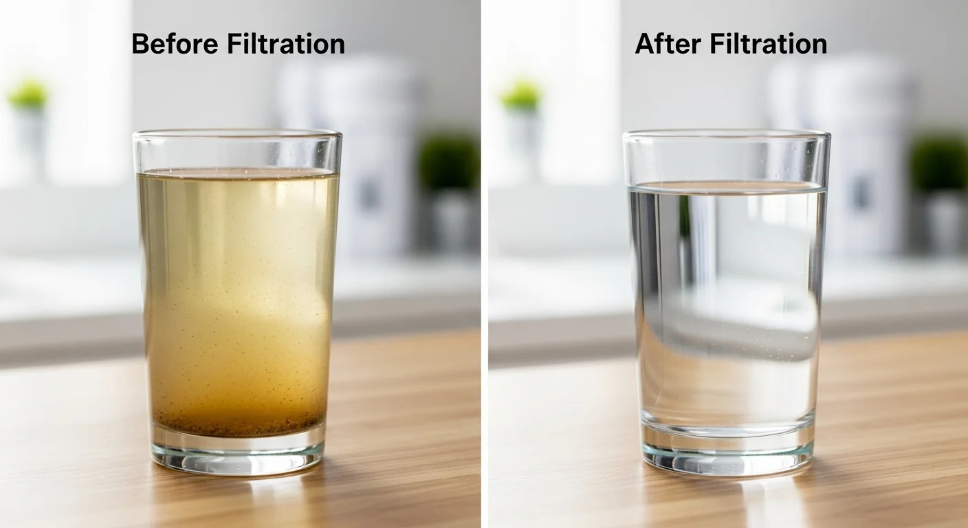 Professional Water Filtration System Installation by Ocean Pier Plumbing in Oceanside CA - Before and After Water Quality Improvement