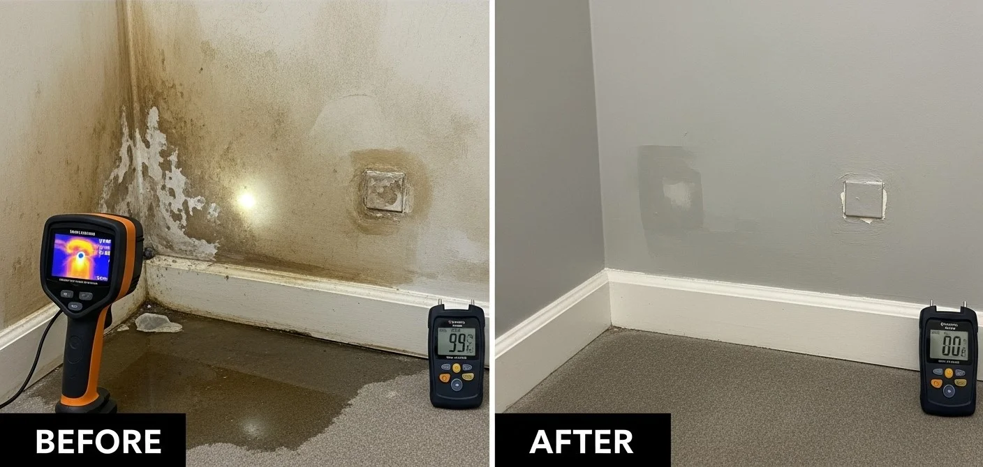 Professional Water Leak Detection by Ocean Pier Plumbing in Oceanside CA - Before and After